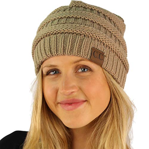 Image of Hatsandscarf CC Exclusives Solid Color Beanie Tail Hat for Adult (MB-20A)