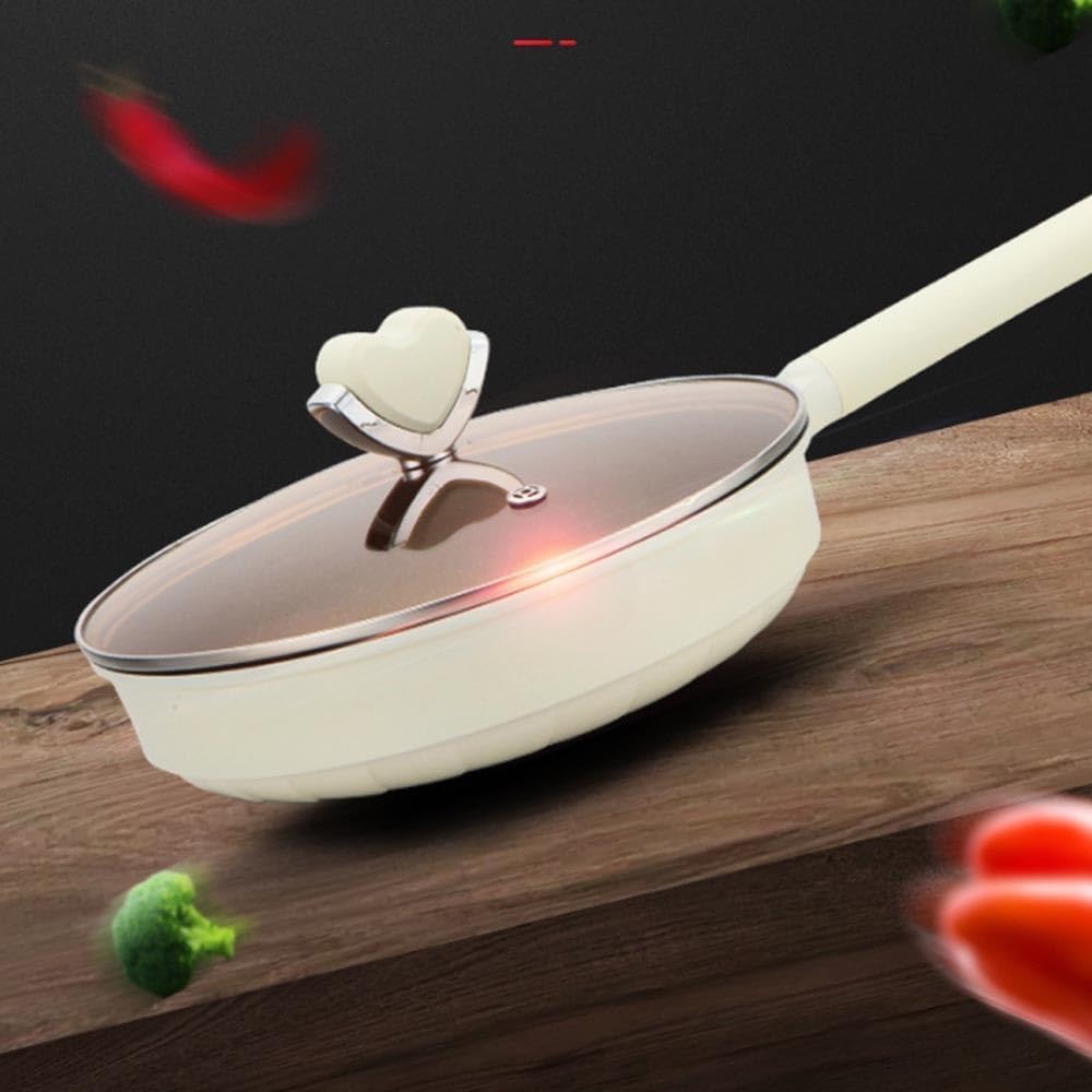Nieprzywierająca głęboka patelnia z pokrywką, klasyczna aluminiowa nieprzywierająca głęboka patelnia, powłoka granitowa, nieprzywierająca, do kuchenek indukcyjnych, ceramicznych,