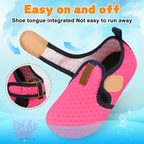 Image of LeIsfIt Kids Water Shoes Girls Boys Quick Dry Aqua Socks Breathable Swim Shoes Non-Slip Barefoot Socks for Beach Surf