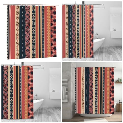 Rideau de douche en polyester BONDIJ 183x183 cm lavable avec crochets - 2