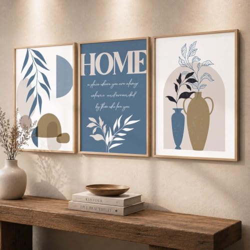 Image of kotart Painting for Wall Decoration - Modern Art Wall Decor Framed Painting for Living Room Bedroom - Framed Wall Posters /Paintings with Frame Set of 3 (Art 1, 13x17 inch)