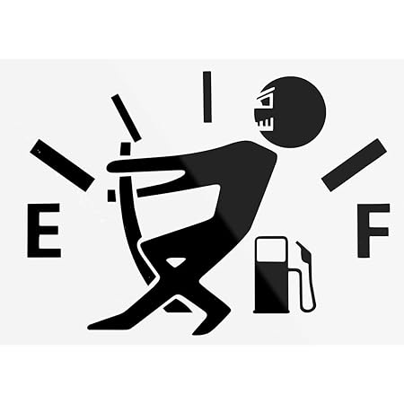 Amazon Com Besportble 1pc Funny Gas Gauge Sticker Car Sticker Gas Consumption Decal Empty Gas Sticker For Cars Decoration Vehicles Black Automotive