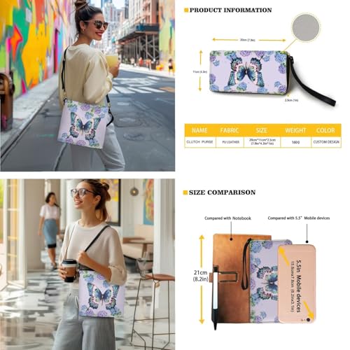 Lotusorchid Crossbody Handbag Bucket Purse Satchel Bag with Leather Wallet Adjustable Strap for Women Daily Use2