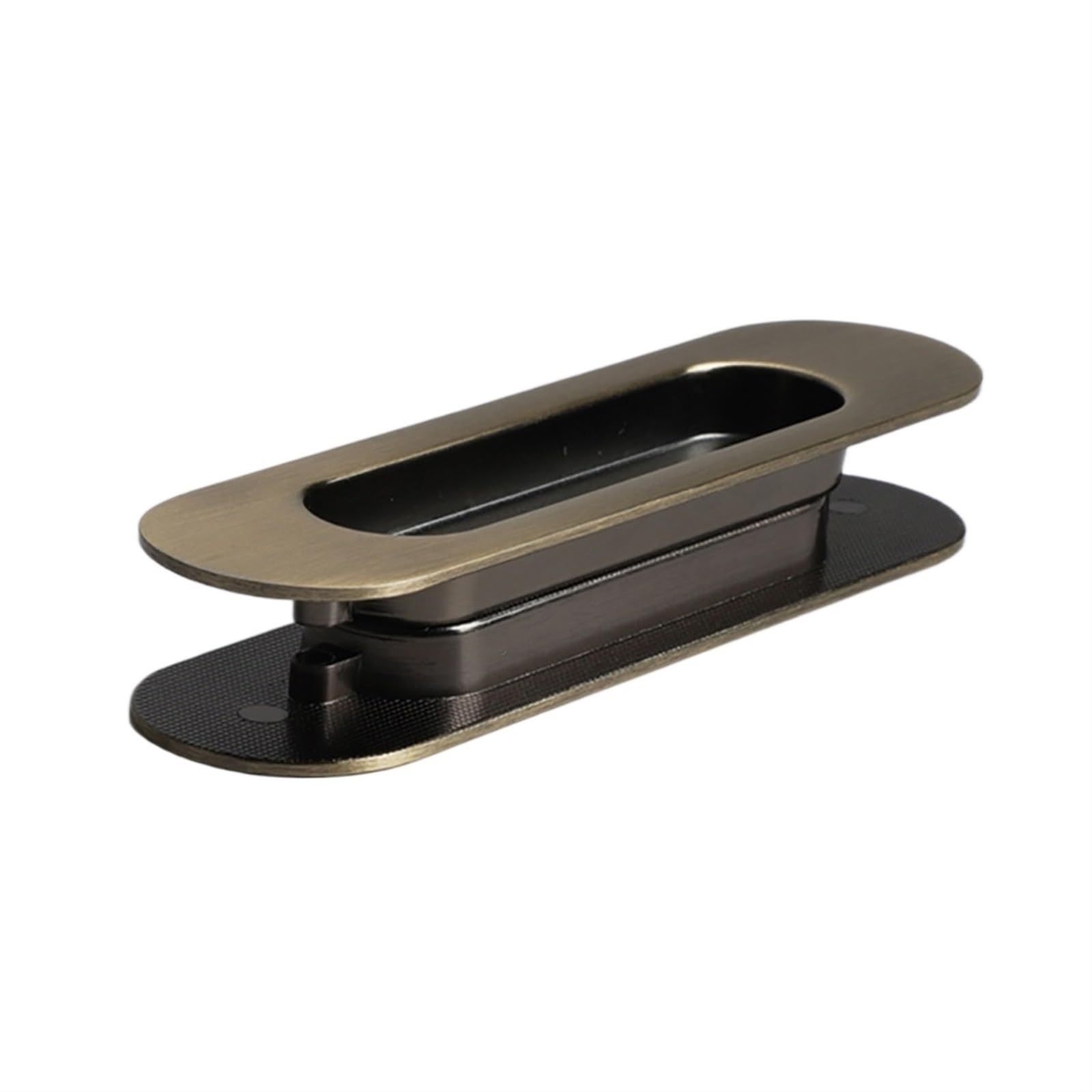 Lgoijhdvz Green Bronze Sliding Door Handle, Embedded Concealed Knobs Stainless Steel Cabinet Drawer Hidden Buckle Kitchen Pull(Green Bronze)