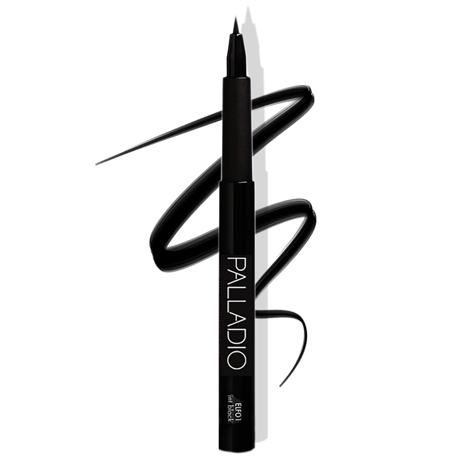 PalladioFelt-Tip Eyeliner Ultra Fine Liner, Creates Thin Precise Lines, Quick Drying, Waterproof, Rich Pigment, Long Lasting Application, Mess Free, Smooth, All Day Wear, Intense Jet Black Color