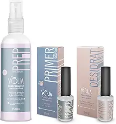 Kit Prep Nail Spray + Desidratador + Primer sem Ácido Vòlia