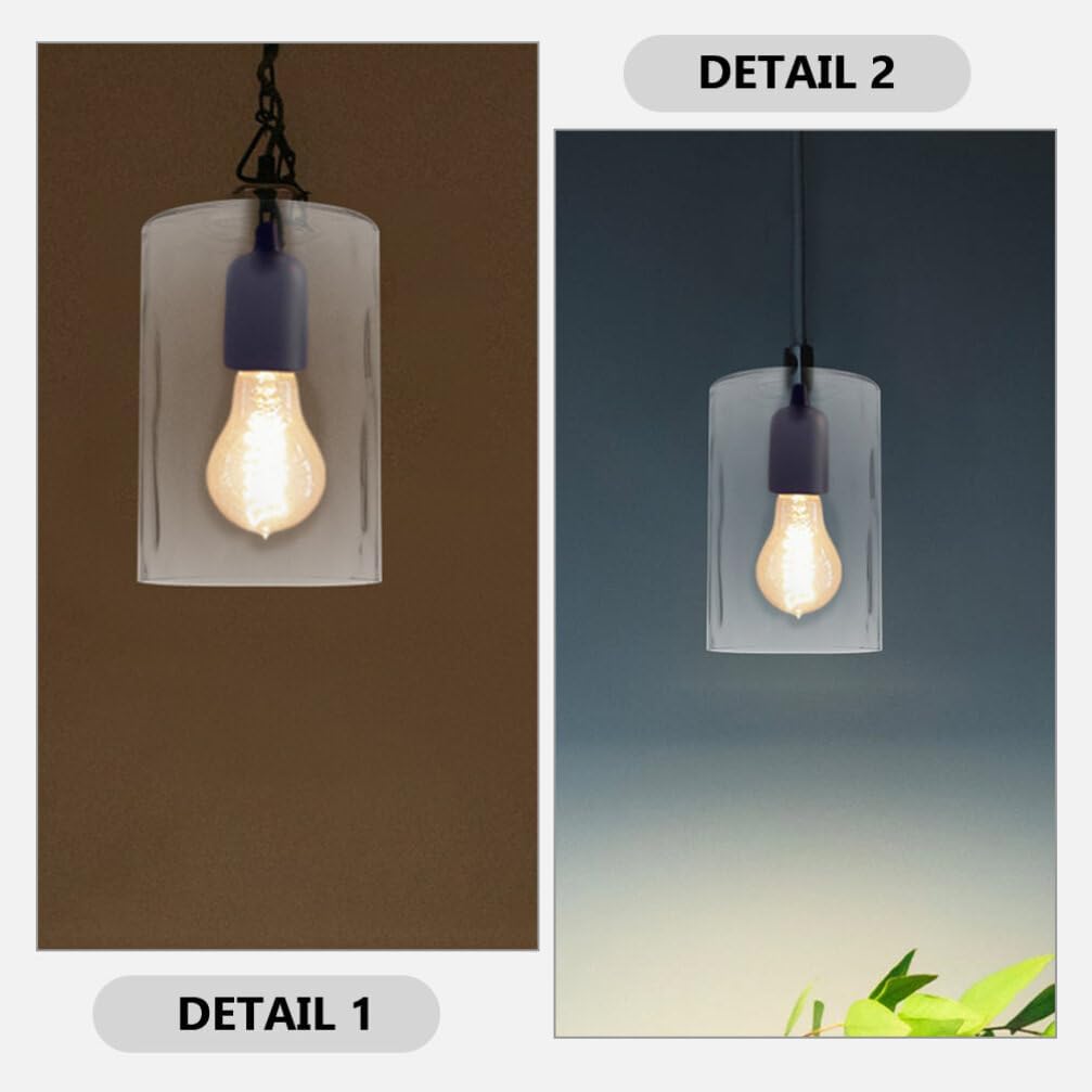 3pcs Pattern Glass Lamp Shades for Pendant Lighting Elegant Replacement Shades for Light Fixtures High Light Transmission for Home Decor