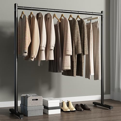 FGXHHS Heavy Duty Metal Garment Rack, Freestanding Clothes Hanger with Adjustable Feet for Efficient Hall Storage, Sturdy Coat Rail