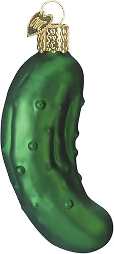 Miniatura 4 de Old World Christmas Tarro de pepinillos de vidrio soplado 2020 Adornos de Navidad únicos para decoraciones de árbol de Navidad