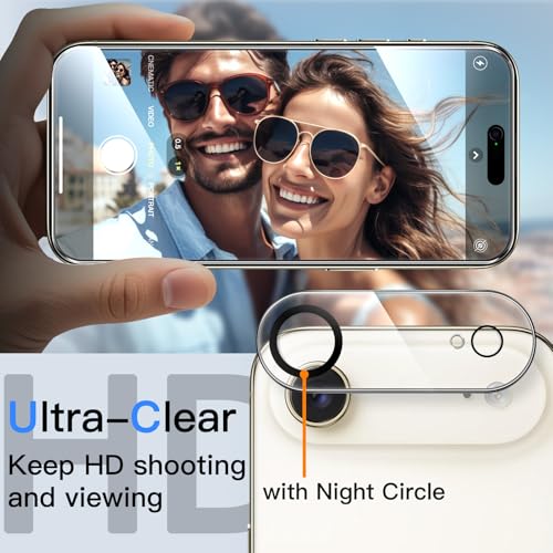 Image of JETech Privacy Screen Protector for iPhone Air with Camera Lens Protector, Anti-Spy Tempered Glass Film, Easy Installation Tool, 6.5-Inch Display, 2-Pack Each
