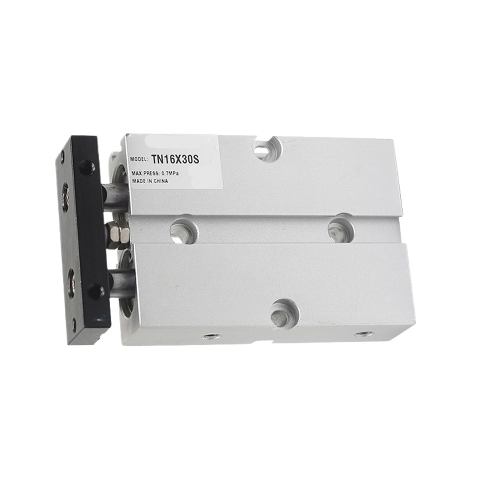 Vérin pneumatique double arbre TN10 anti-rotation pour guidage de précision 35mm