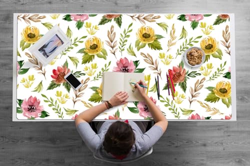 Couverture de bureau imperméable et antidérapante avec bords arrondis en PVC 120x60 cm