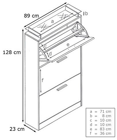 Kofkever Scarpiera Moderna Modello Vela Cassa
