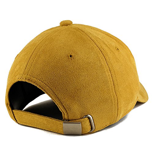 Image of Trendy Apparel Shop Plain Faux Suede Leather Adjustable Structured Baseball Cap