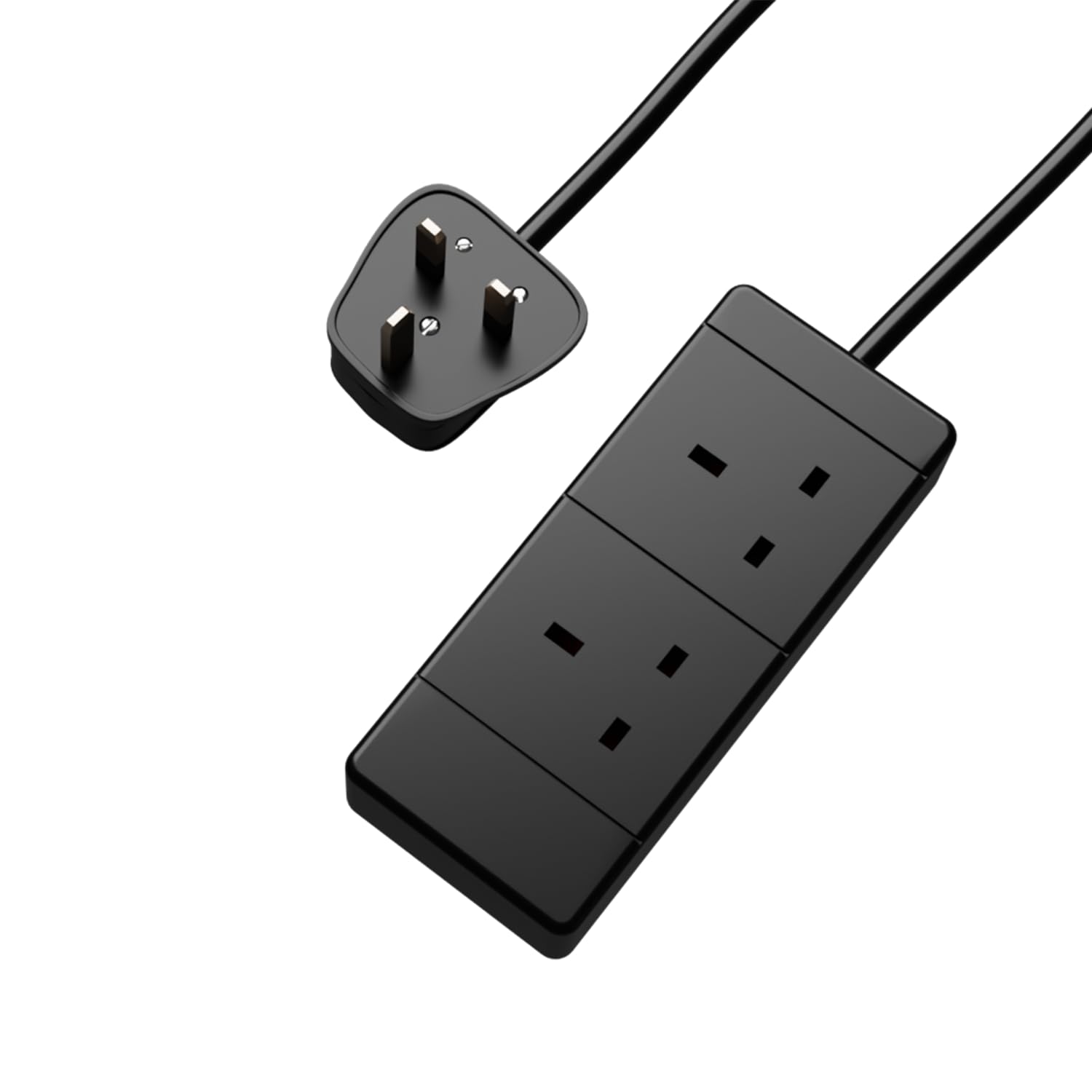 rhinocables UK Plug Extension Wire | 13A Triple Socket Power Cable for Computers, Lamps & AV Systems | BS1363/A Approved 230V Lead, Black (3m) — view 10