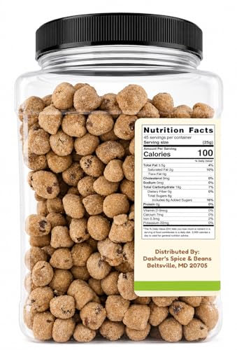 Image of Cookie Dough Nugz 2.5 lb | Edible Chocolate Chip Cookie Dough Pieces | Ready-to-Eat Snack, Ice Cream Topping & Dessert Inclusion | Bulk Resealable Container Made in USA | Dasher's Spice & Beans