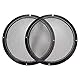 sourcing map 2Stk. Lautsprecher Gitter Abdeckung 10 Zoll 275mm Masche Dekorativ Kreis Subwoofer Schutz Schwarz