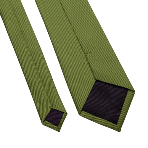 Image of DecTwig Men's Ties Solid Color Formal Neckties 3.15 inch (8CM) Black Ties For Men