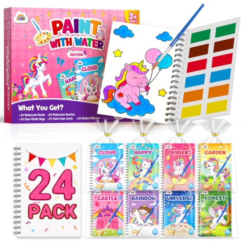Image of ZMLM 24 Pack Unicorn Coloring Books - Birthday Party Favors for Kids 4-8