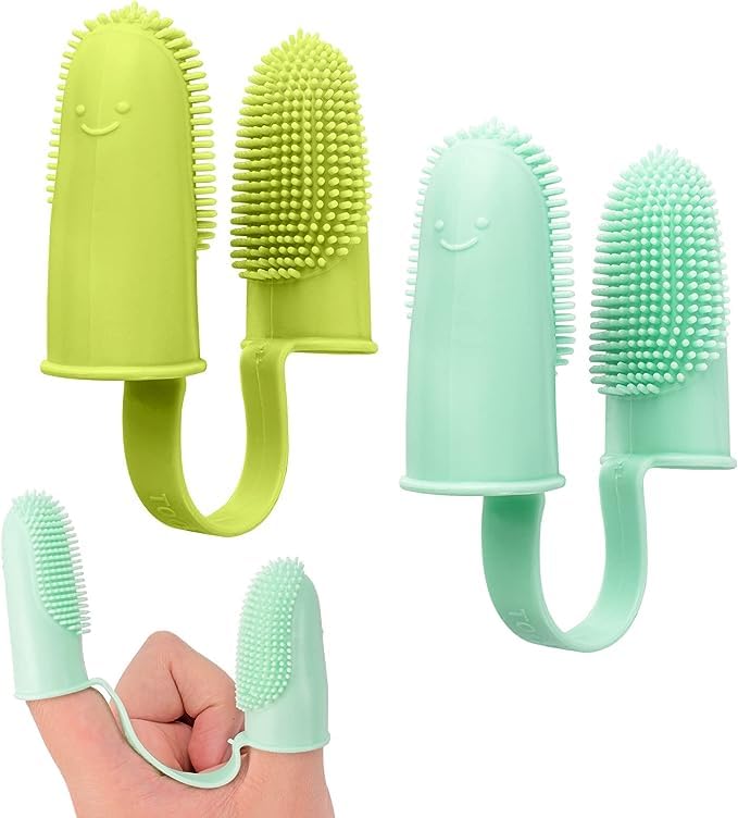 BWOGUE Finger Dog Toothbrush, Dog Tooth Brushing Kit, Cat Toothbrush with Fine Soft Bristles for Dental Care Puppies, Cats and Small Pets