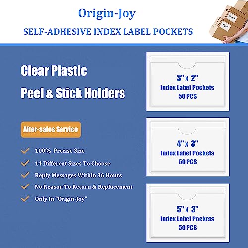Funas de plástico autoadhesivas para etiquetas de índice transparentes de 3.5 x 1.75" 7