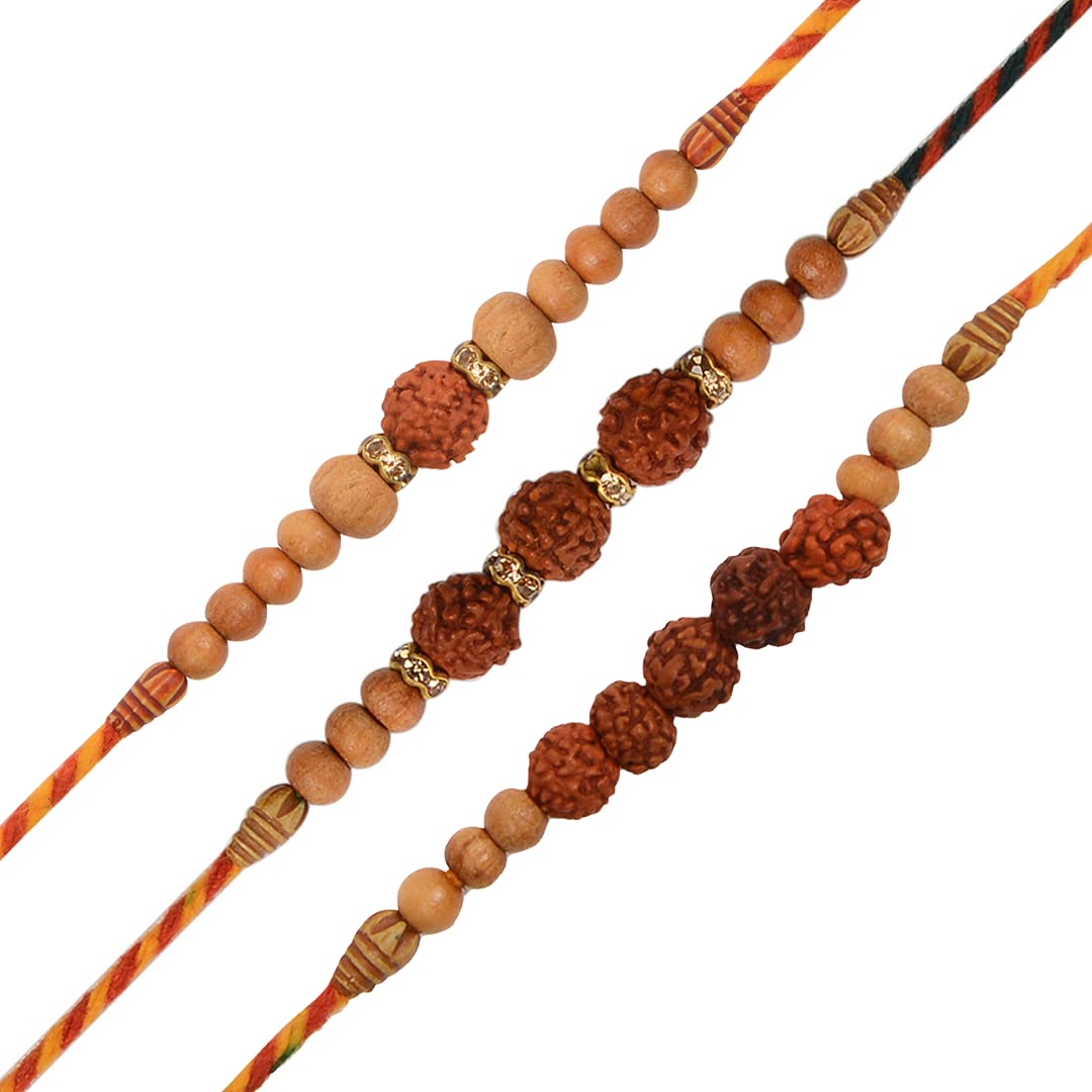 Access-o-risingg Combo of 3 RUDRAKSH Beads Rakhi for Brother | Rakshabandhan 2021 [RAC057], Multicolour, One Size (B097RMCTRC) Amazon Price History, Amazon Price Tracker