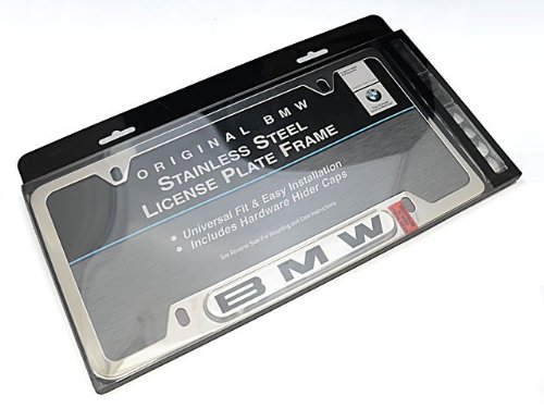 Amazon.co.jp: BMW ナンバープレートフレーム 光沢スチール OEM e30