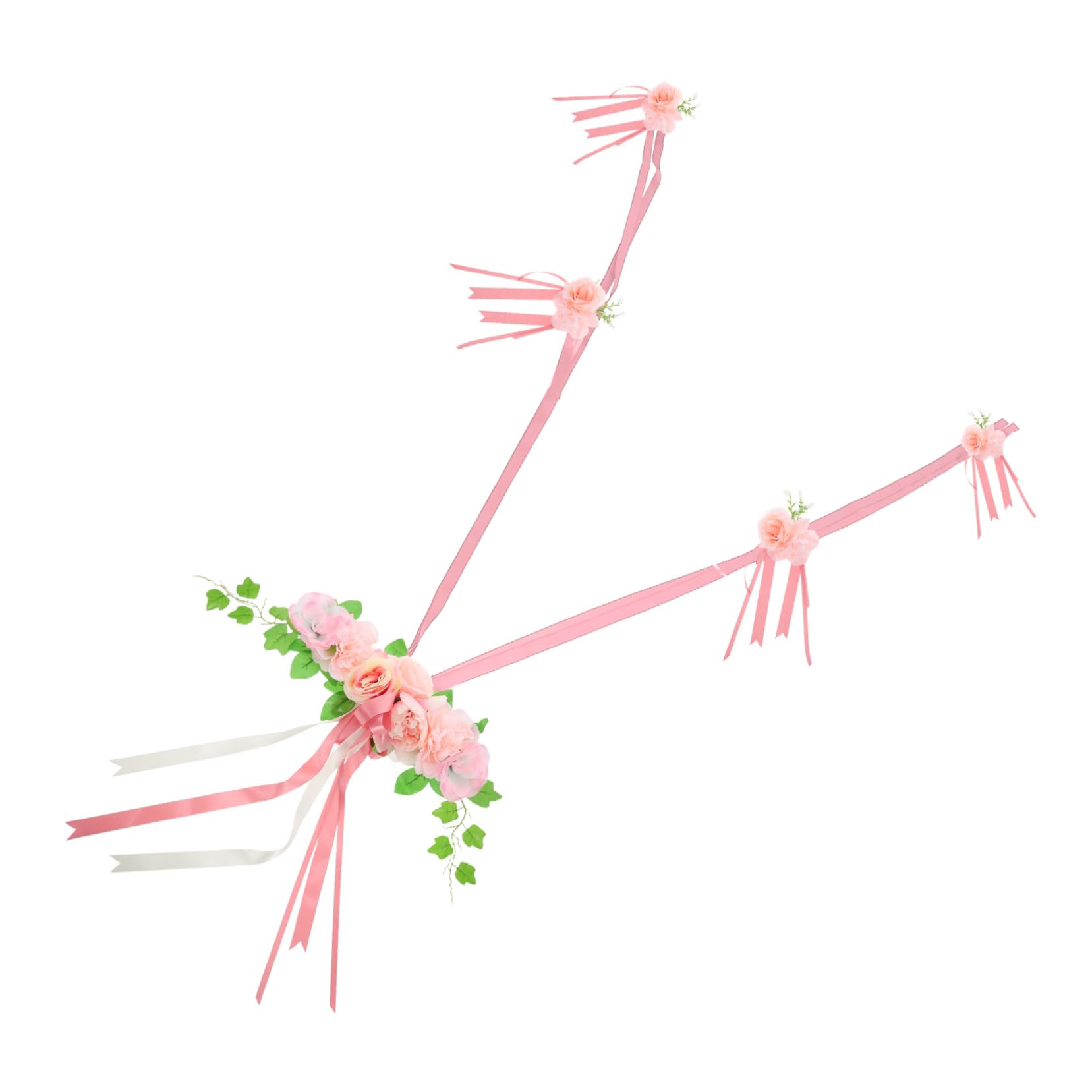 Blumenschmuck für Hochzeitsautos mit Künstlichen Seidenblumen Rosa Einfache Montage Farbbeständig Elegant für Brautpartys und Hochzeiten
