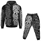 Photo Gallery ldzdgd tuta vichinga nordica da uomo con cappuccio e pantaloni jogger grafica mitologia norrena, completo streetwear 2 pezzi per abbigliamento casual viaggi sport(norse runes,s) Photo Gallery ldzdgd tuta vichinga nordica da uomo con cappuccio e pantaloni jogger grafica mitologia norrena, completo streetwear 2 pezzi per abbigliamento casual viaggi sport(norse runes,s)
