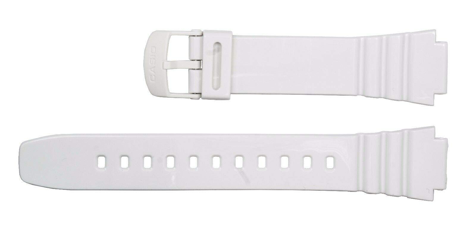 Casio Uhrenarmband 16mm Resin Weiß glänzend W-214HC-7AVEF W-214HC*