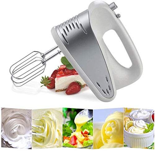 Handmixer Elektrisch, 5 Geschwindigkeiten Leistungsstarker Handmixer, 200 W Edelstahl-Beater-Food-Whisk-Mixer für Küchengeräte für den