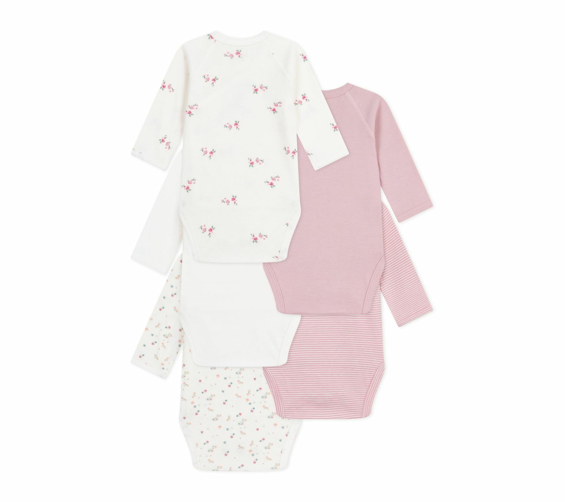 Petit Bateau Bawełniane body z długim rękawem z nadrukiem niemowlęcym