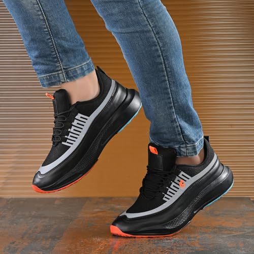 Image of Centrino Sporty Sneakers for Man | Shoes for Men Stylish | Casual Lightweight Lace-Up Canvas Walking Shoes | Cushioned Insole | Breathable Comfortable Anti-Skid | Mens Sports Shoes for Daily Outings (6830)