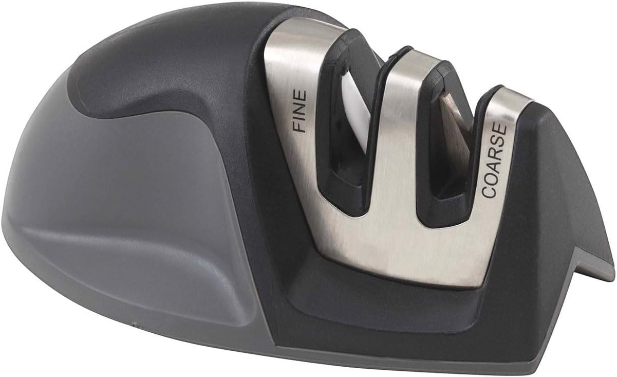 The Kitchen Knife Sharpener is Equipped with Sharp Straight Serrated Scissors Blades, and The Auxiliary Knife Helps to Repair and Restore The Blades, Making Them sharper and More Useful(Black)