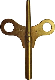 TAURISH American Standard Double End Clock Winding Key - Size 7 & 0000 (3.8mm and 1.8mm) Universal Brass Double End Clock Winding Tool for Mantel, Bracket, and Antique Clocks