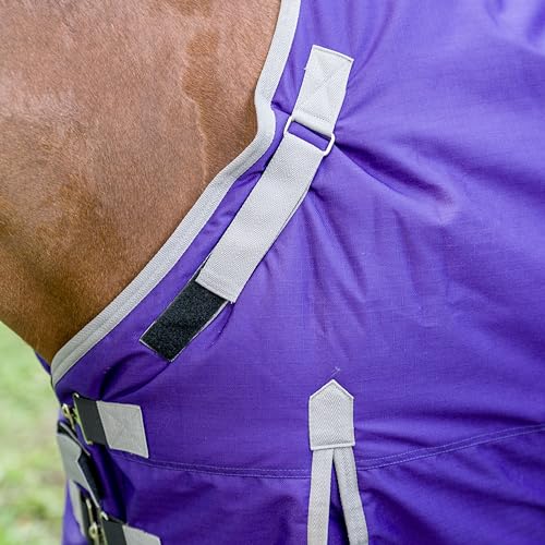 Image of TuffRider Comfy-Fit Medium Weight Turnout Blanket - 1200D, 200 GSM- Purple- 78