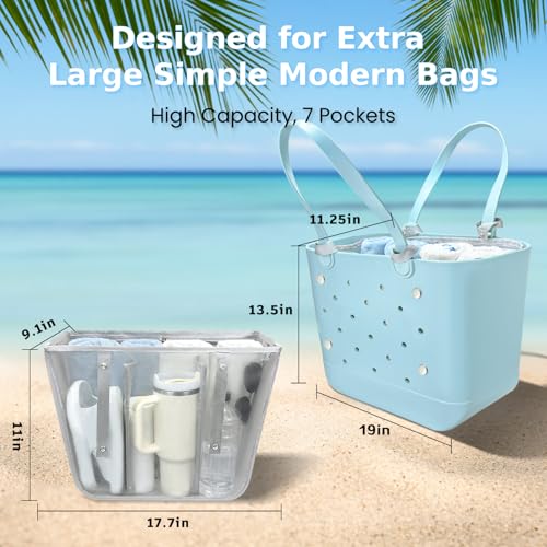 Image of XYFuuee Beach Bag Organizer Insert for X Large Simple Modern Bag Accessory