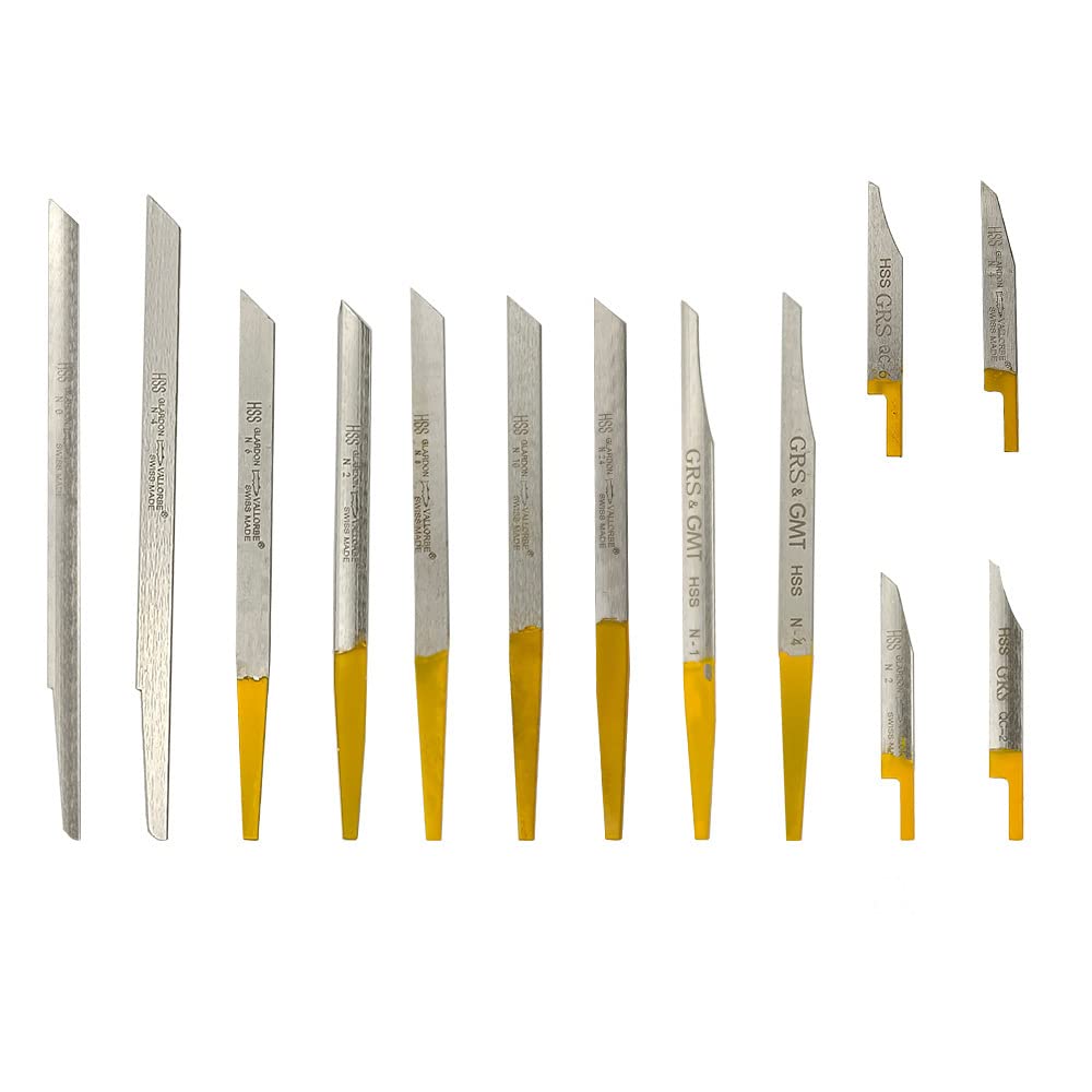 13PCS Engraving Cutting Bits Kit Different Gravers High Speed Steel Pneumatic Impact Engraving Machine Engraving Knife for Jewelry and Engravers Jewelry Tools