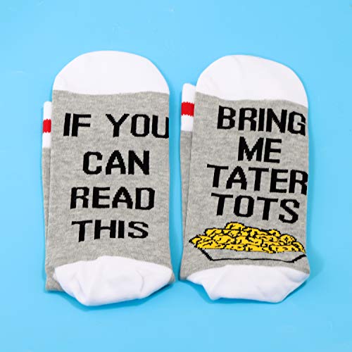 JXGZSO 2 Pairs Potato Lover Socks Can Read This Bring Me Tater T Socks Food Lover Gift3