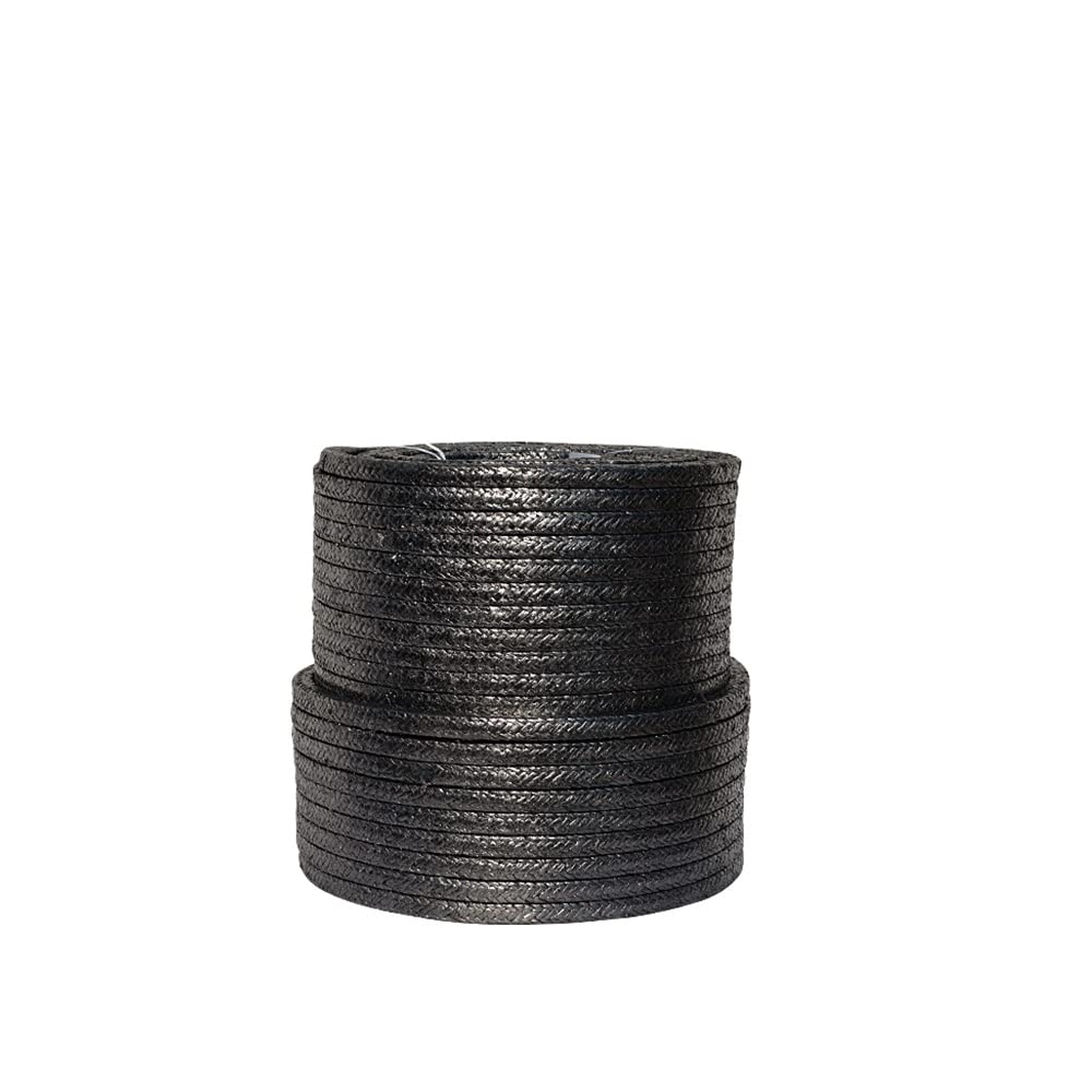 1 joint d'étanchéité tressé en graphite pur – 12-18 mm x 300 cm for vannes et pompes industrielles(18x18mm)