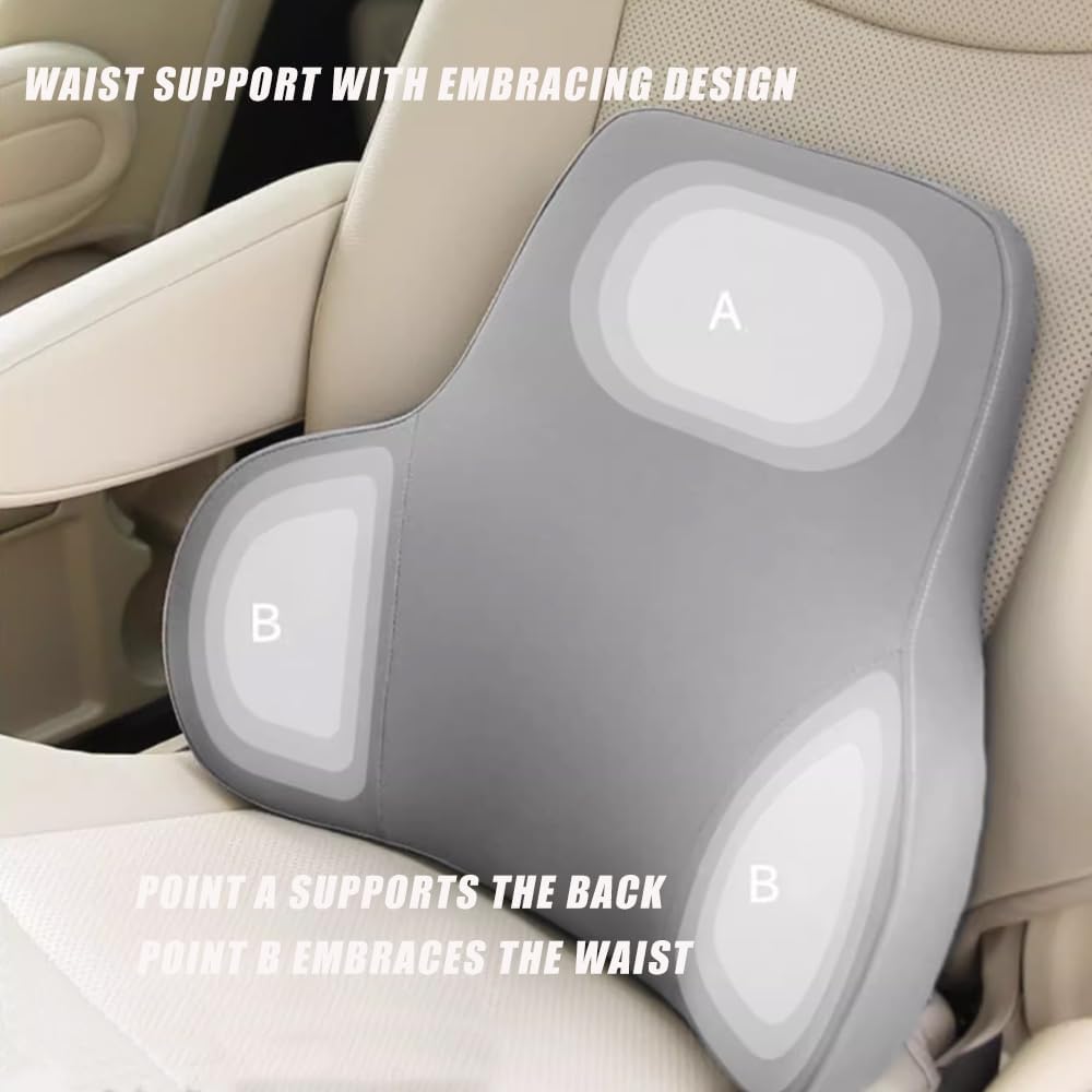 Car Head Support Pillow for Buick Encore Envision Enclave Cascada Lacrosse Regal Polyester, Car Lumbar Support Pillow Softness Car Headrest Pillow,1-A Black
