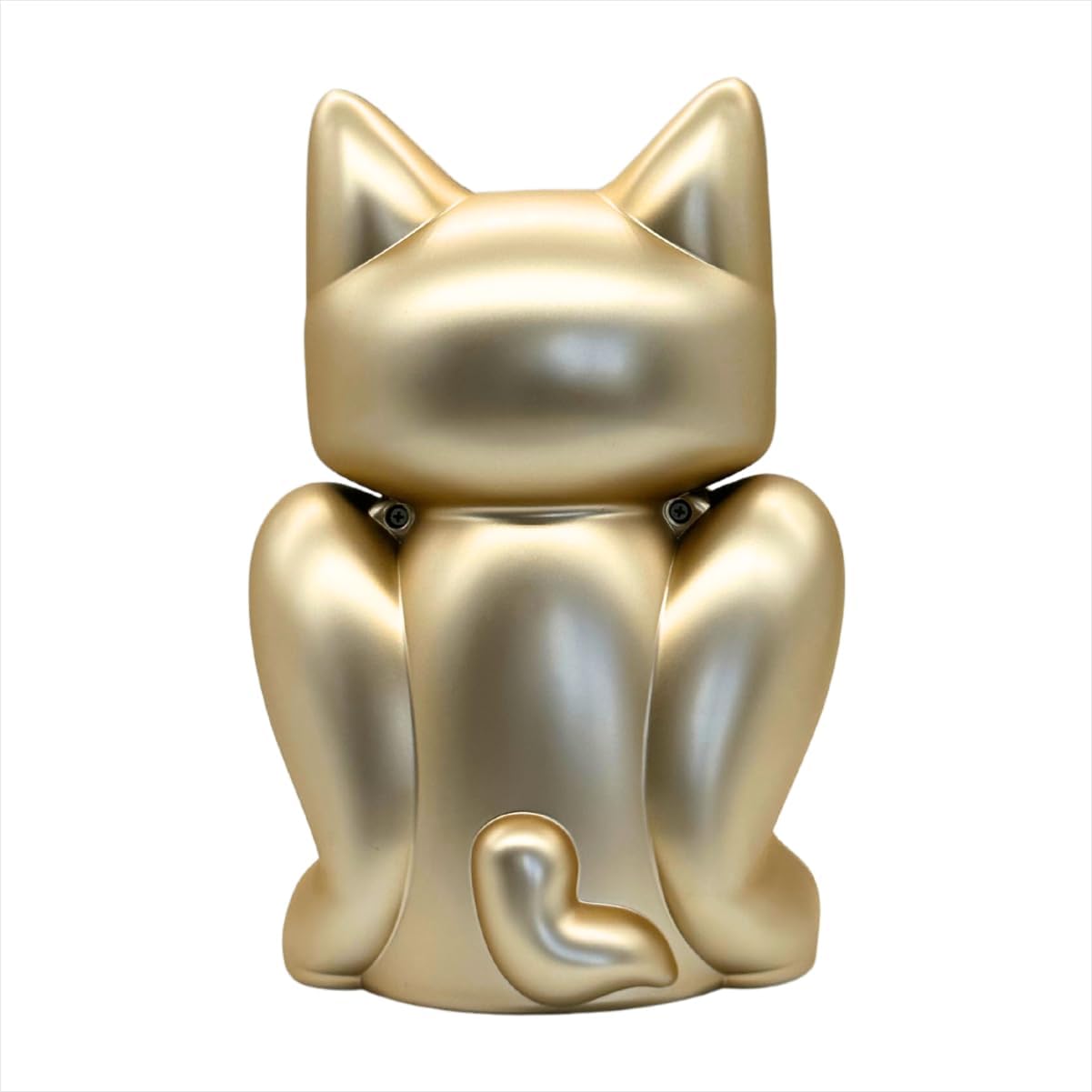 PETMEMORY Urn for Cat Ashes – Eco-Friendly ABS Memorial Keepsake, Cute Matte Gold Kitten Design, Funeral Urn for Pet Loss Tribute, for Pets up to 66 lbs – 5.66" x 8.26" x 2.40"