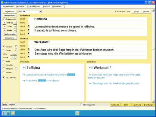 Langenscheidt Vokabeltrainer 3.0 Italienisch