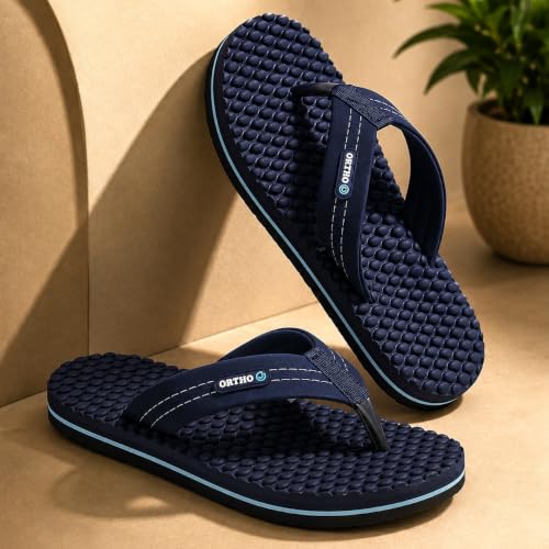 Image of ORTHO JOY House Slipper for Women's Care | Orthopaedic | Diabetic | Acupressure | Comfortable | MCR | Flip Flop Ladies and Girl's Home for Daily Use