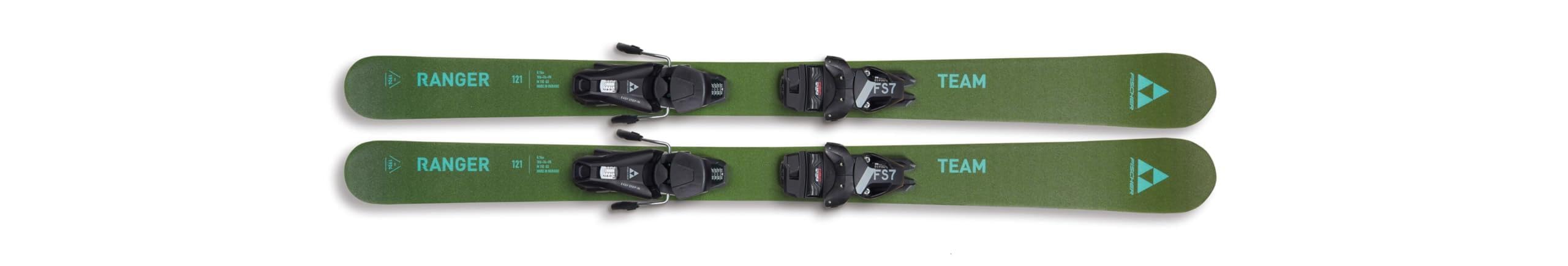 Fischer Kinder Skier Ranger Team JRS 161 cm - Für schnelle Flips und Drehungen, Identische Fahreigenschaften Regular und Fakie, Oliv