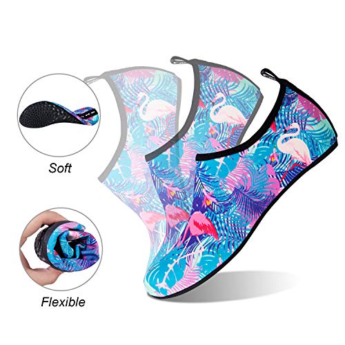 Image of WateLves Water Shoes for Womens Mens Barefoot Quick-Dry Aqua Socks for Beach Swim Surf Yoga Exercise New Translucent Color Soles