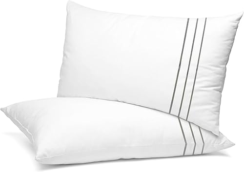 Mary's Collection Juego de 2 fundas de almohada tamaño King, 100% algodón, 20 x 40 pulgadas, color blanco