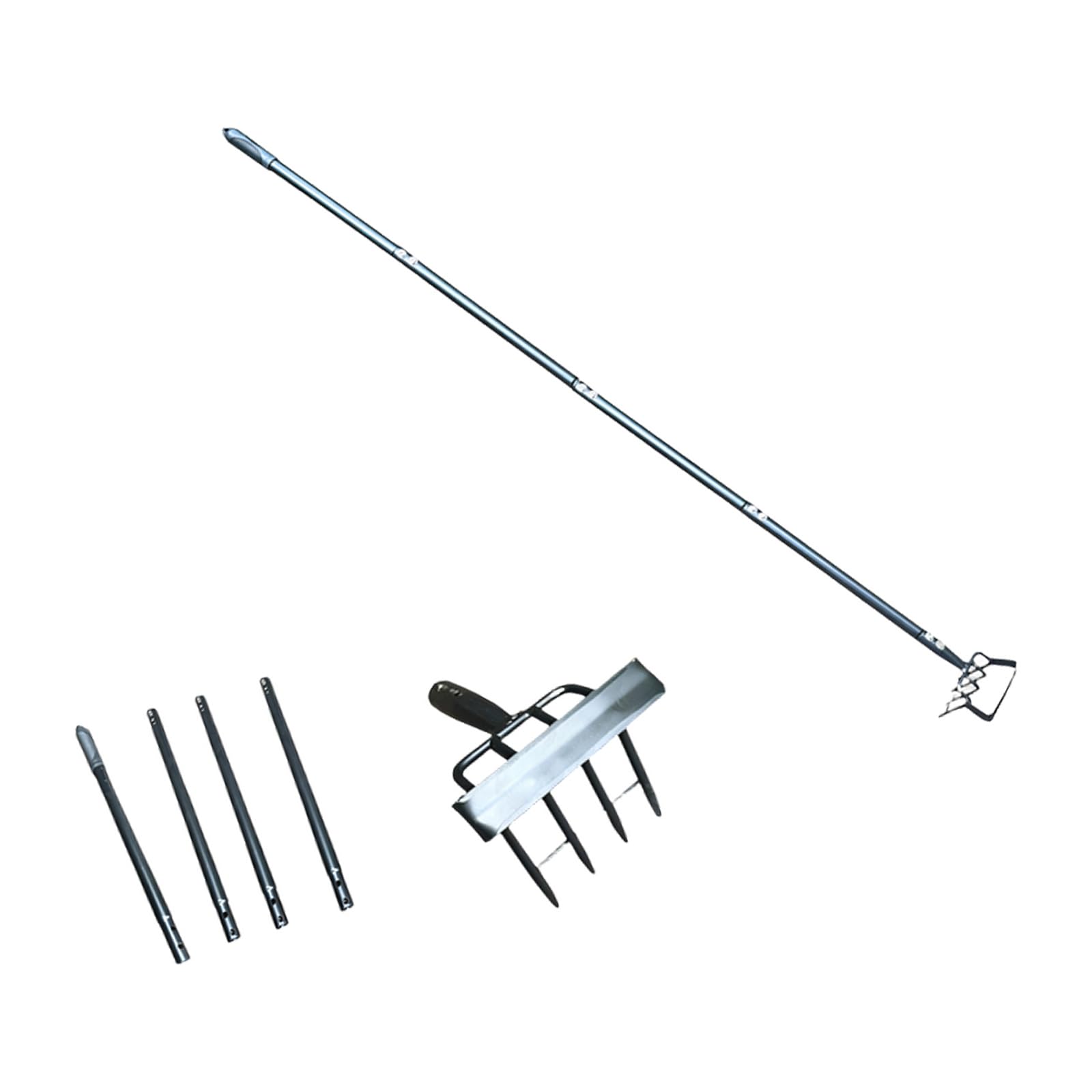 Geavonyg Head Weeding Tool With Adjustable 63 Inch Handle For Easy Gardening And Soil Preparation Multipurpose Weeder With Scraper For Efficient Yard Maintenance And Comfort