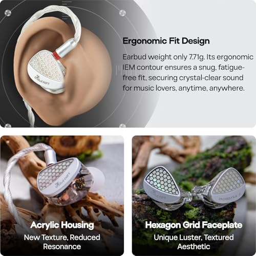 Image of Linsoul Kiwi Ears Orchestra II 10BA Professional in-Ear Monitor, HiFi Wired IEM Earbuds with Superlative Tonal Balance, Handcrafts Shell for All Individuals and Music Genres (Silver)
