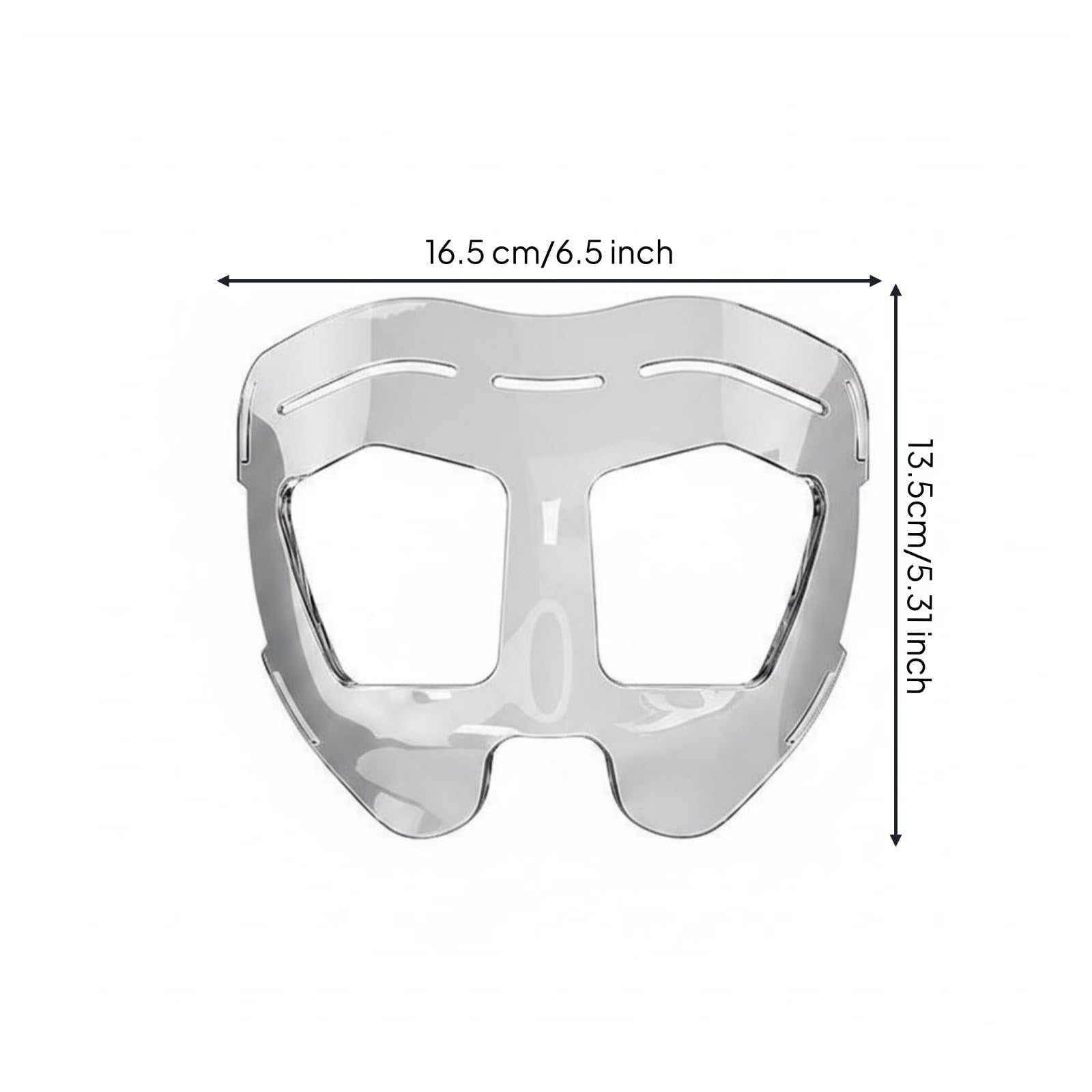 Protector Nasal Deportivo Ergonómico Protector Facial Anticolisión Transpirable Nasal Transparente para Fútbol